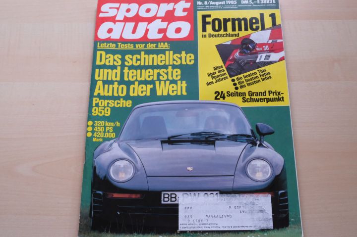 Sport Auto 08/1985